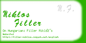 miklos filler business card